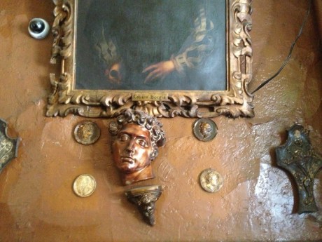 This is inside Caffe Reggio, an 80-year old cafe on MacDougal Street. 